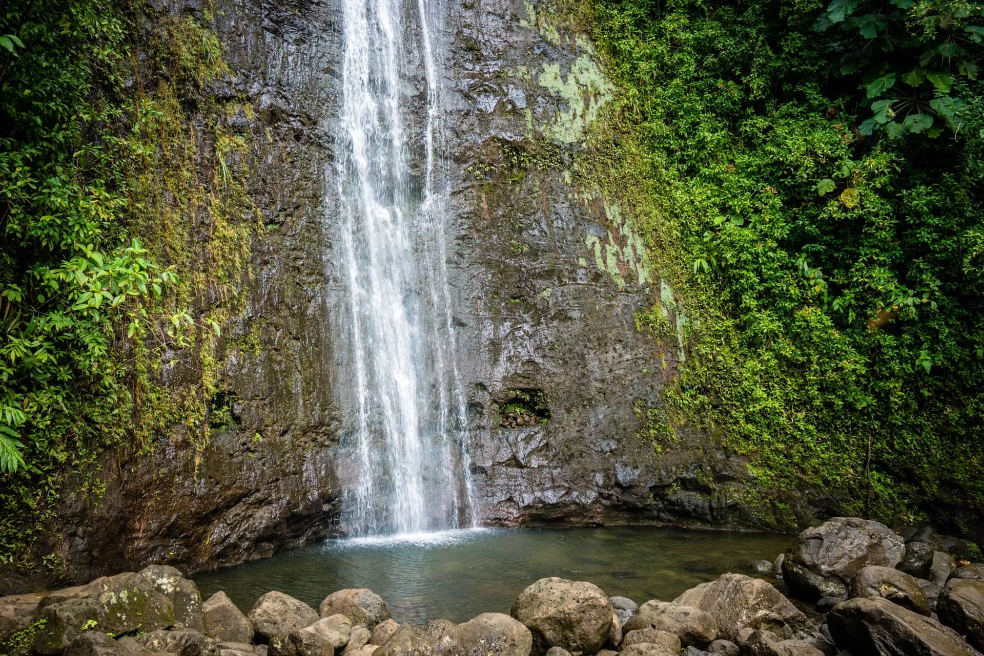 迫力満点のマノア滝